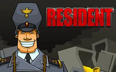 Агент в шляпе и банковский сейф на превью слота Resident